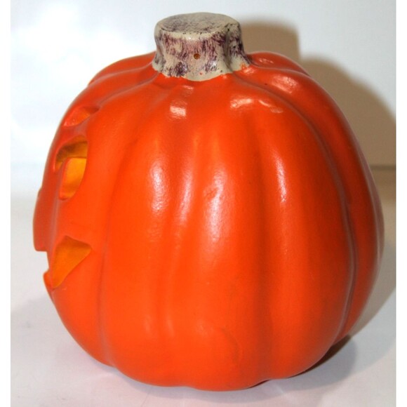 The Paper Magic Group Pumpkin Halloween 5" Jack O Lantern Blow Mold Vintage 1998 - Picture 4 of 11